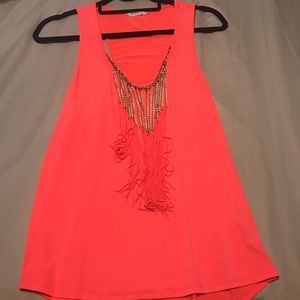 Neon orange blouse
